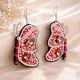 Handmade Jewelry Red Beaded Designer Earrings